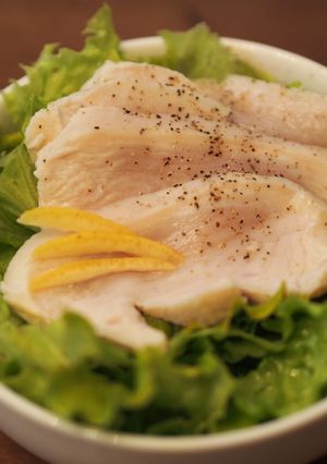 ダイエット！柔らか鶏ムネのレモン塩蒸し鳥-レシピのメイン写真