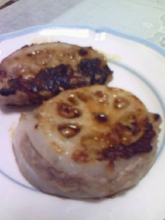 れんこんのはさみハンバーグ-レシピのメイン写真