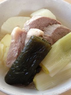豚肉と昆布の煮物、塩味で-レシピのメイン写真