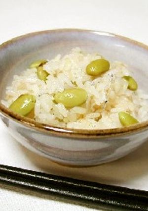 青大豆とじゃこの炊き込みごはん-レシピのメイン写真