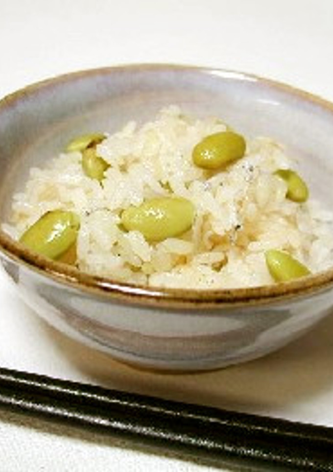 青大豆とじゃこの炊き込みごはん-レシピのメイン写真