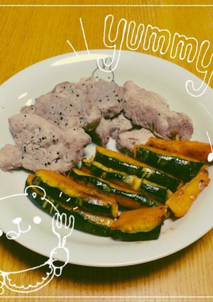 豚ヒレの蒸し焼き。カボチャも一緒♪-レシピのメイン写真