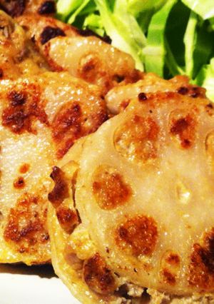 みそマヨれんこんはさみ焼き-レシピのメイン写真