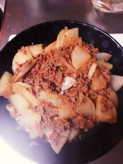 簡単大根とトマト挽肉炒め-レシピのメイン写真