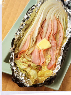 黒ホイルで!白菜とベーコンの包み焼き-レシピのメイン写真