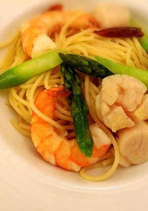 海老と帆立、アスパラガスのあっさりパスタ-レシピのメイン写真