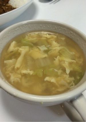 白菜と卵のあっさりコンソメスープ-レシピのメイン写真