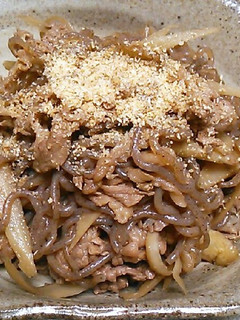 牛肉とごぼうと糸こんにゃくのきんぴら風♪-レシピのメイン写真