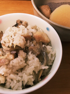 おでんに合う☆鶏と舞茸の炊き込みご飯-レシピのメイン写真