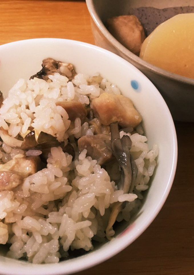 おでんに合う☆鶏と舞茸の炊き込みご飯-レシピのメイン写真