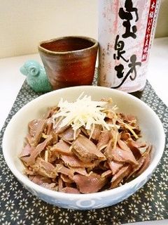 酒好き主人のおつまみ①砂肝の和え物-レシピのメイン写真