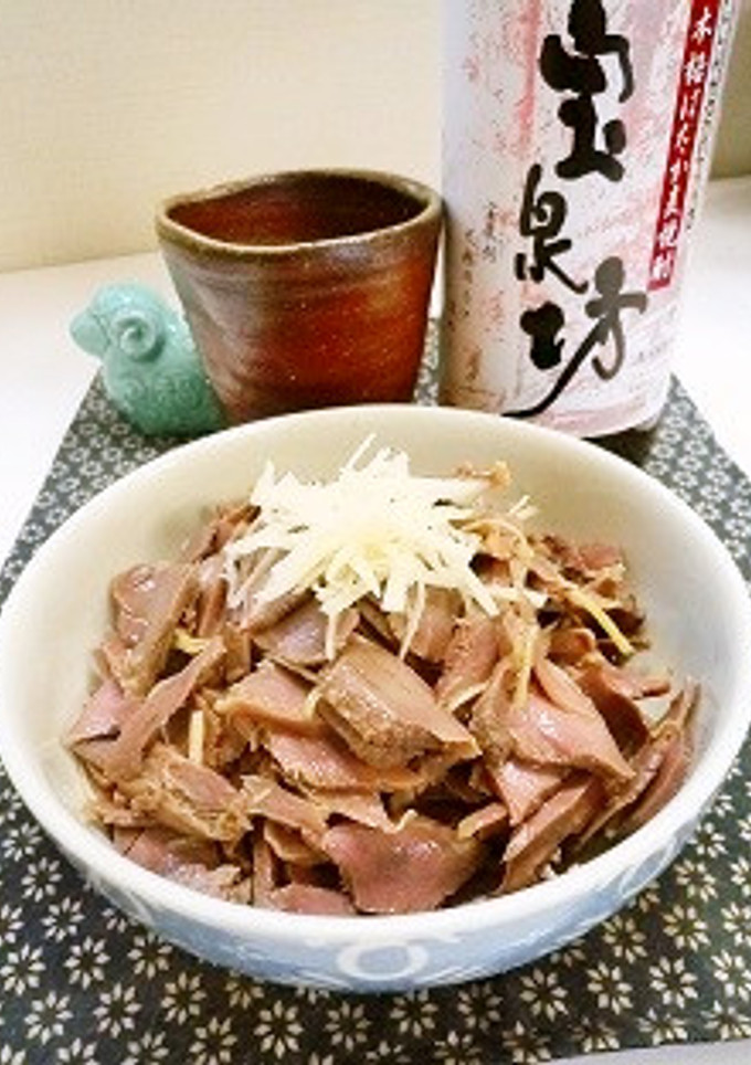 酒好き主人のおつまみ①砂肝の和え物-レシピのメイン写真