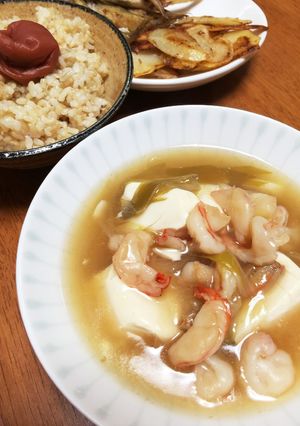 小鍋ひとつ♪豆腐の海老あんかけ-レシピのメイン写真