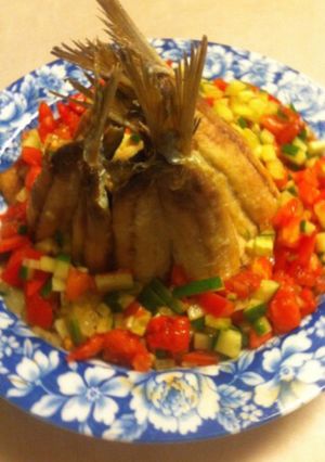 イワシフライの野菜ドレッシング掛け-レシピのメイン写真