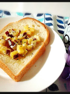 さつまいものハチミツトースト♬-レシピのメイン写真