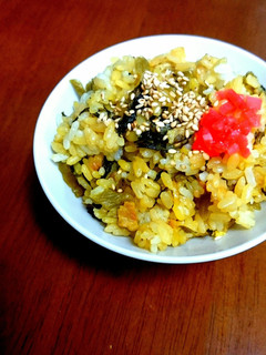 高菜とベーコンの炊き込みご飯♪-レシピのメイン写真
