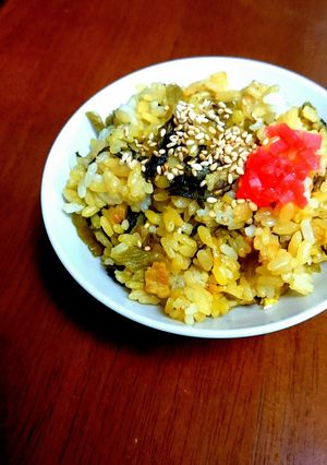 高菜とベーコンの炊き込みご飯♪-レシピのメイン写真