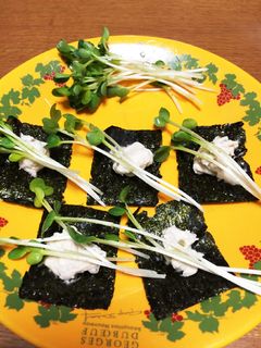 わさび漬けのクリチ海苔。パン、竹輪にも!-レシピのメイン写真