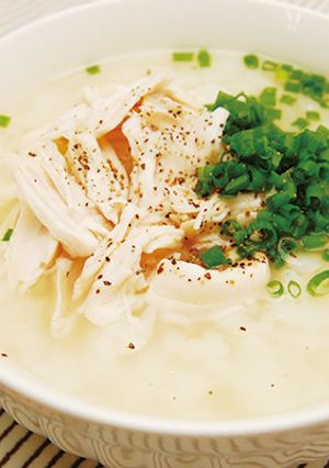 白だし┃鶏ささみで♡ダシ感たっぷり♪白だし鶏雑炊-レシピのメイン写真