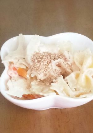 蓮根とリボンパスタのごまサラダ-レシピのメイン写真
