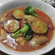 鶏肉とさつまいものトマト煮込み