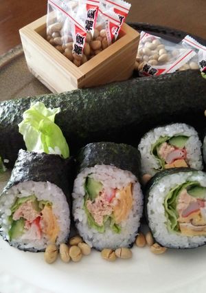 節分☆恵方巻き！簡単・太巻き！サラダ♪-レシピのメイン写真
