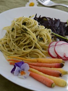 人参菜ペーストのパスタ-レシピのメイン写真