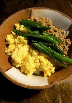 鶏そぼろの三色丼-レシピのメイン写真