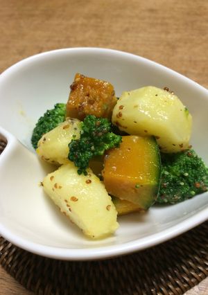 緑黄色野菜のハニーマスタードマリネ-レシピのメイン写真