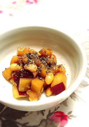 さつま芋と大豆の炒め煮-レシピのメイン写真