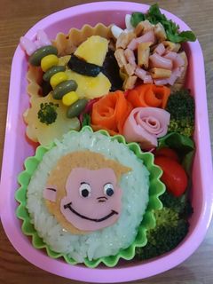 おさるのジョージ弁当-レシピのメイン写真