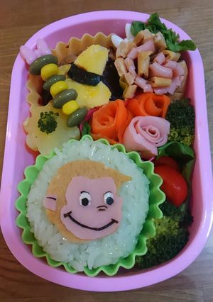 おさるのジョージ弁当-レシピのメイン写真