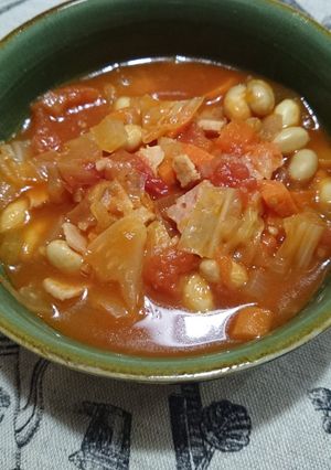 水煮大豆が美味しいミネストローネ♪-レシピのメイン写真