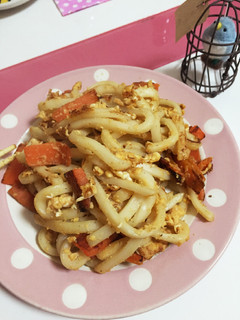 簡単味噌バター焼きうどん♪-レシピのメイン写真