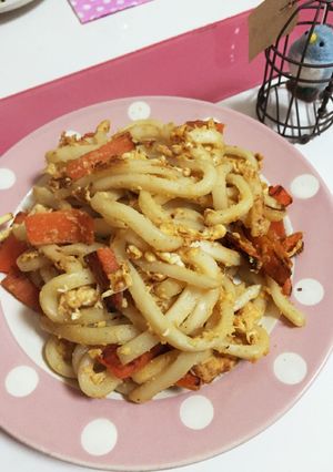 簡単味噌バター焼きうどん♪-レシピのメイン写真