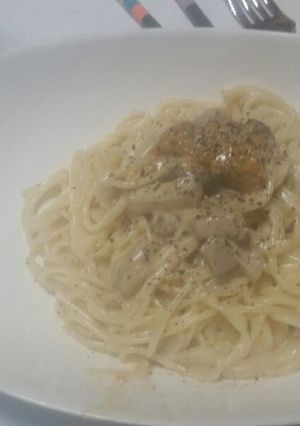 ウニとエリンギのクリームパスタ-レシピのメイン写真