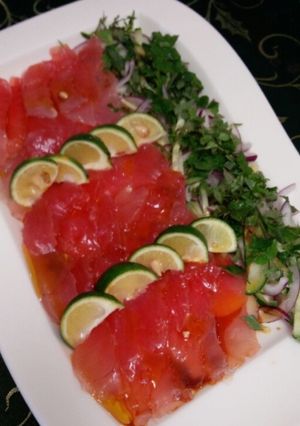 赤身のマグロをオシャレなカルパッチョに♪-レシピのメイン写真