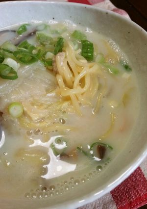 白菜の煮物リメイク★あっさり豆乳ラーメン-レシピのメイン写真