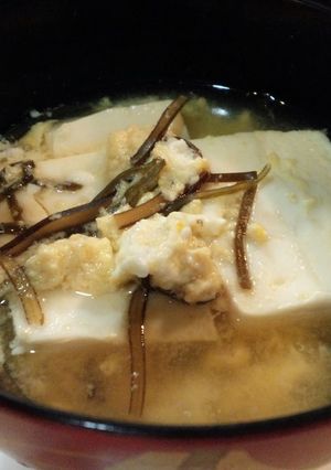 食欲のない時でも♪塩昆布で豆腐のたまご汁-レシピのメイン写真