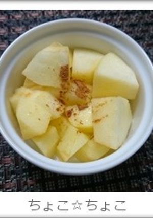 簡単☆ココナッツオイルdeホット林檎-レシピのメイン写真