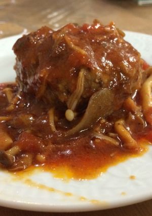 きのこの煮込みハンバーグ-レシピのメイン写真