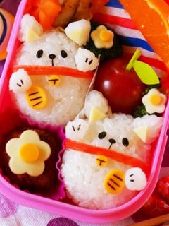キャラ弁*俵おにぎりの招きネコ♡-レシピのメイン写真
