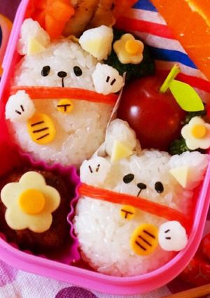 キャラ弁*俵おにぎりの招きネコ♡-レシピのメイン写真