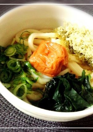 体温まる♪梅干し、とろろうどん-レシピのメイン写真