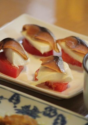 糠さば（へしこ）のカプレーゼ-レシピのメイン写真
