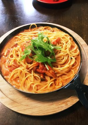 牛乳で☆ベーコンのトマトクリームパスタ-レシピのメイン写真