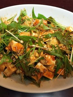 簡単!水菜と豆腐の韓国風サラダ♪-レシピのメイン写真