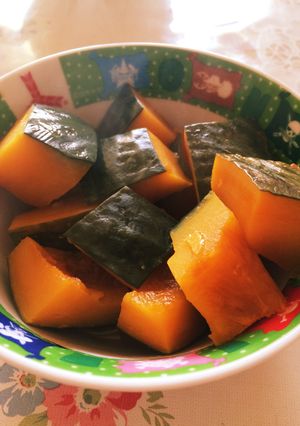 簡単！レンジでかぼちゃの煮物-レシピのメイン写真