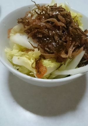 材料２つ！松前漬けと白菜サラダ-レシピのメイン写真