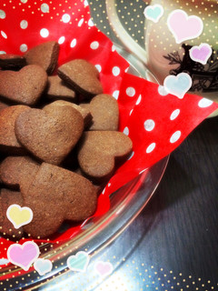 バレンタインに♡ココアの型抜きクッキー-レシピのメイン写真